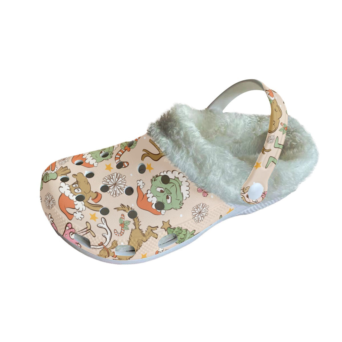 Green Man, Cindy & Max Fluffy Fleece Clogs | PREORDER