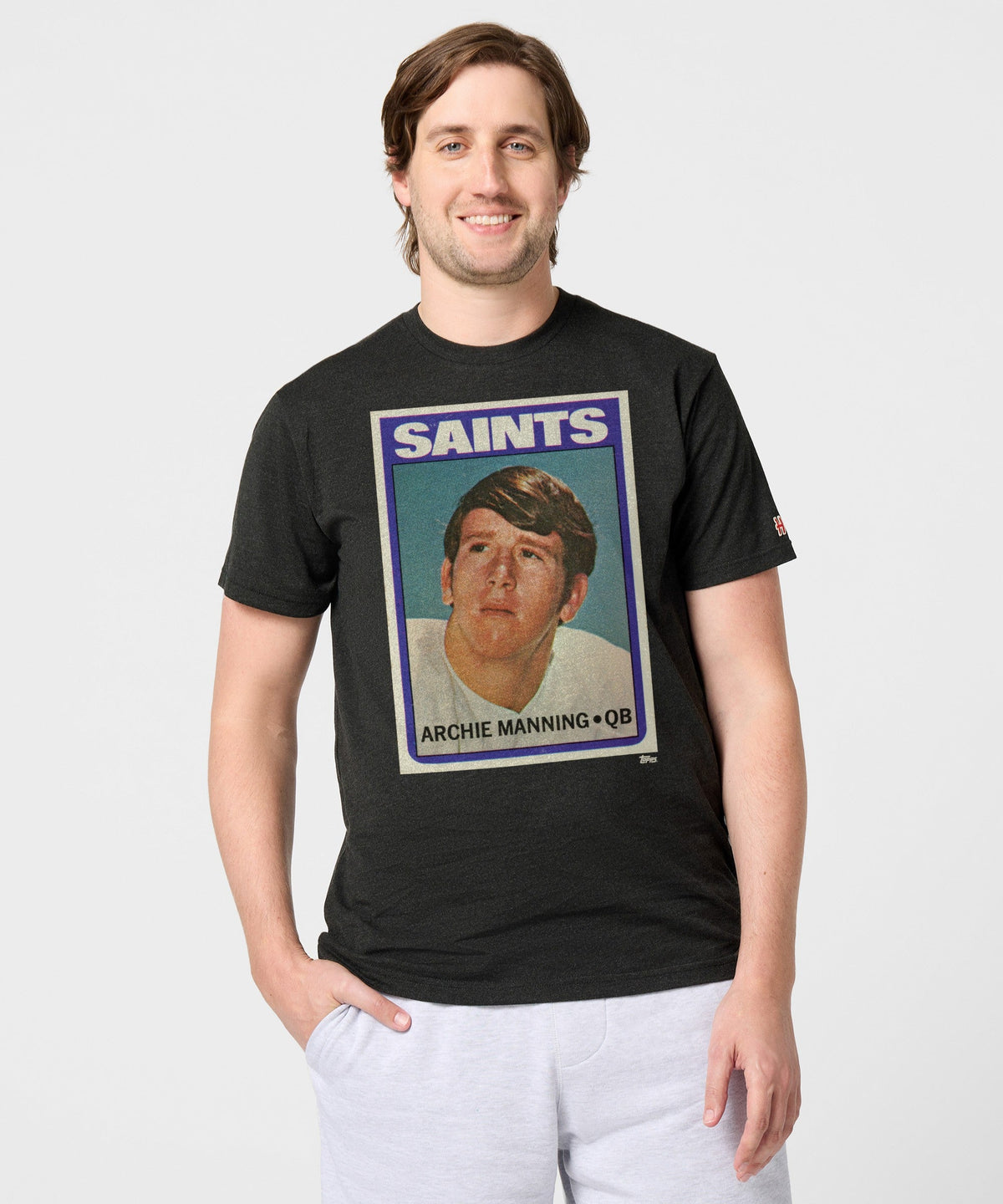 1972 Topps Football Archie Manning Saints product image 3