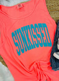 Sunkissed Curved Block Varsity Puff Top