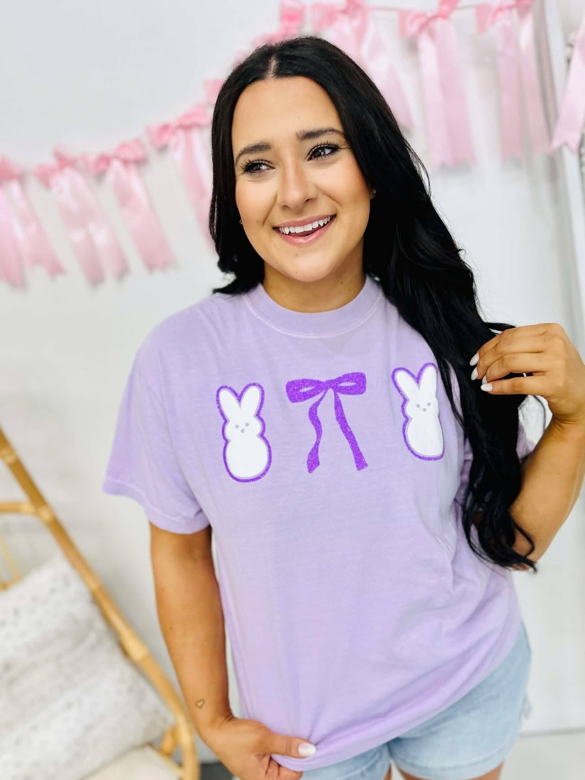 Peep Bow Trio Double Puff/Glitter Apparel