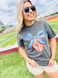 Custom Color Football Bow Graphic Top product image 1