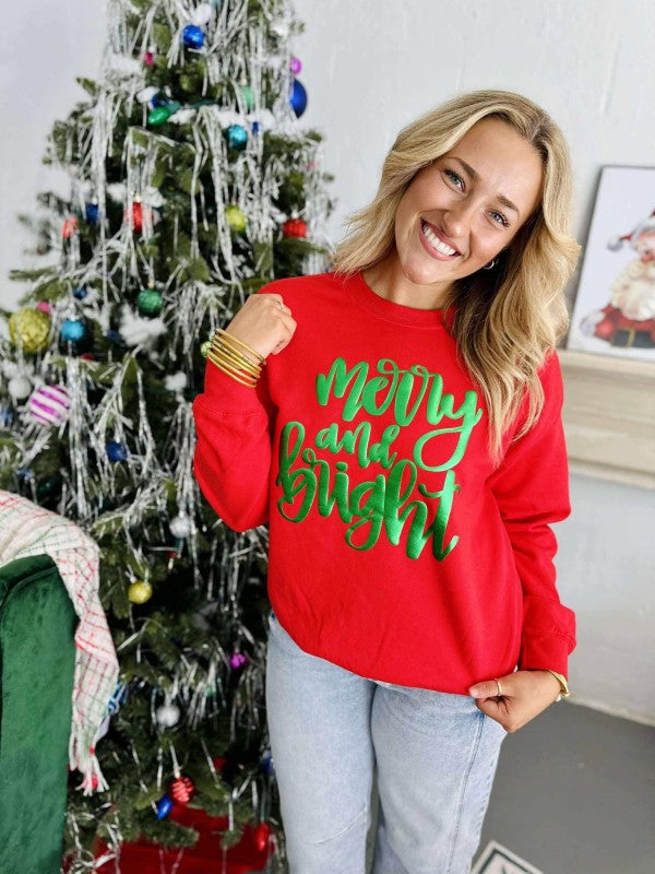 Merry & Bright Christmas Puff Top product image 1
