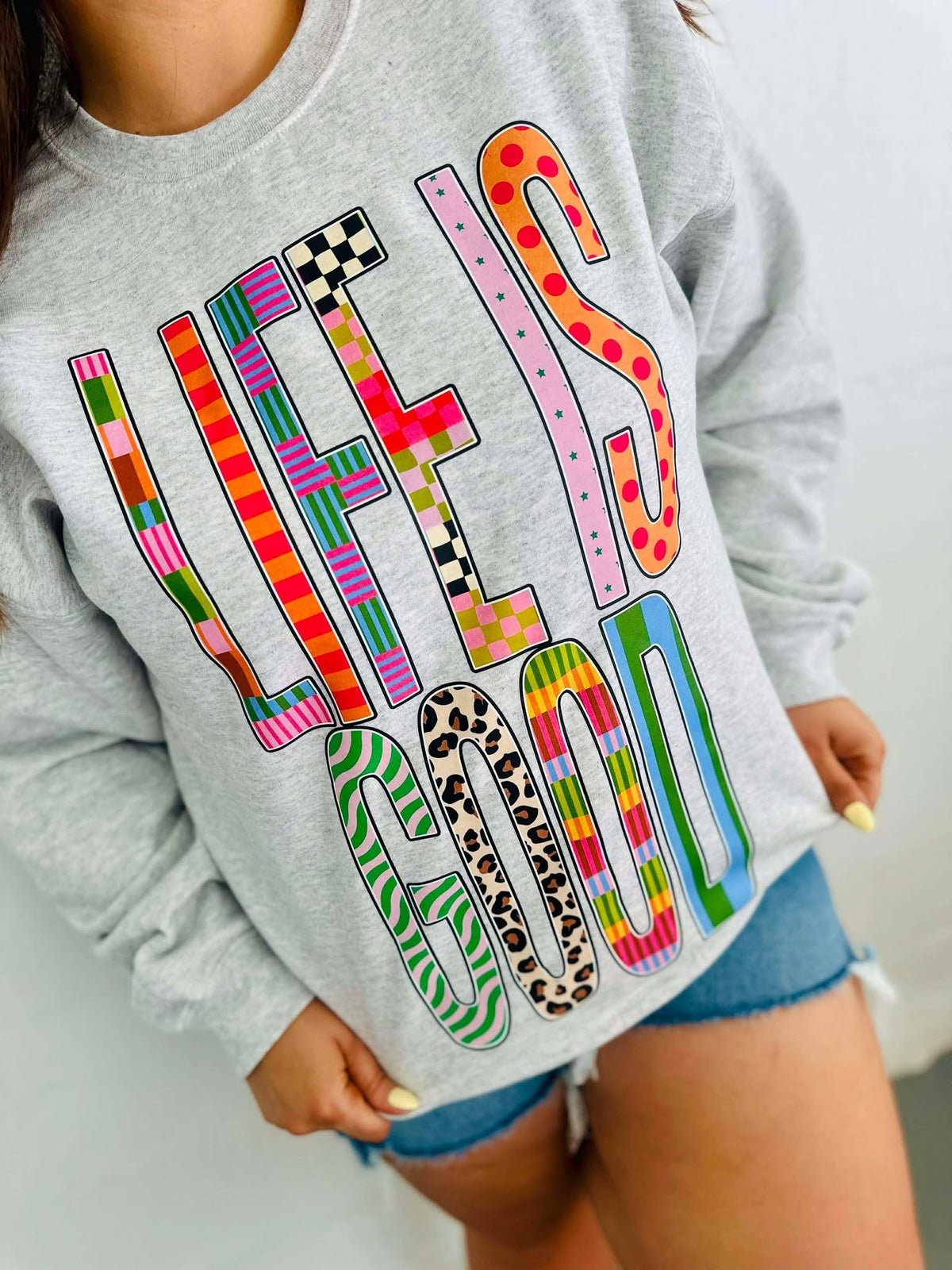 Life Is Good Funky Oversized DTF Graphic Apparel product image 1