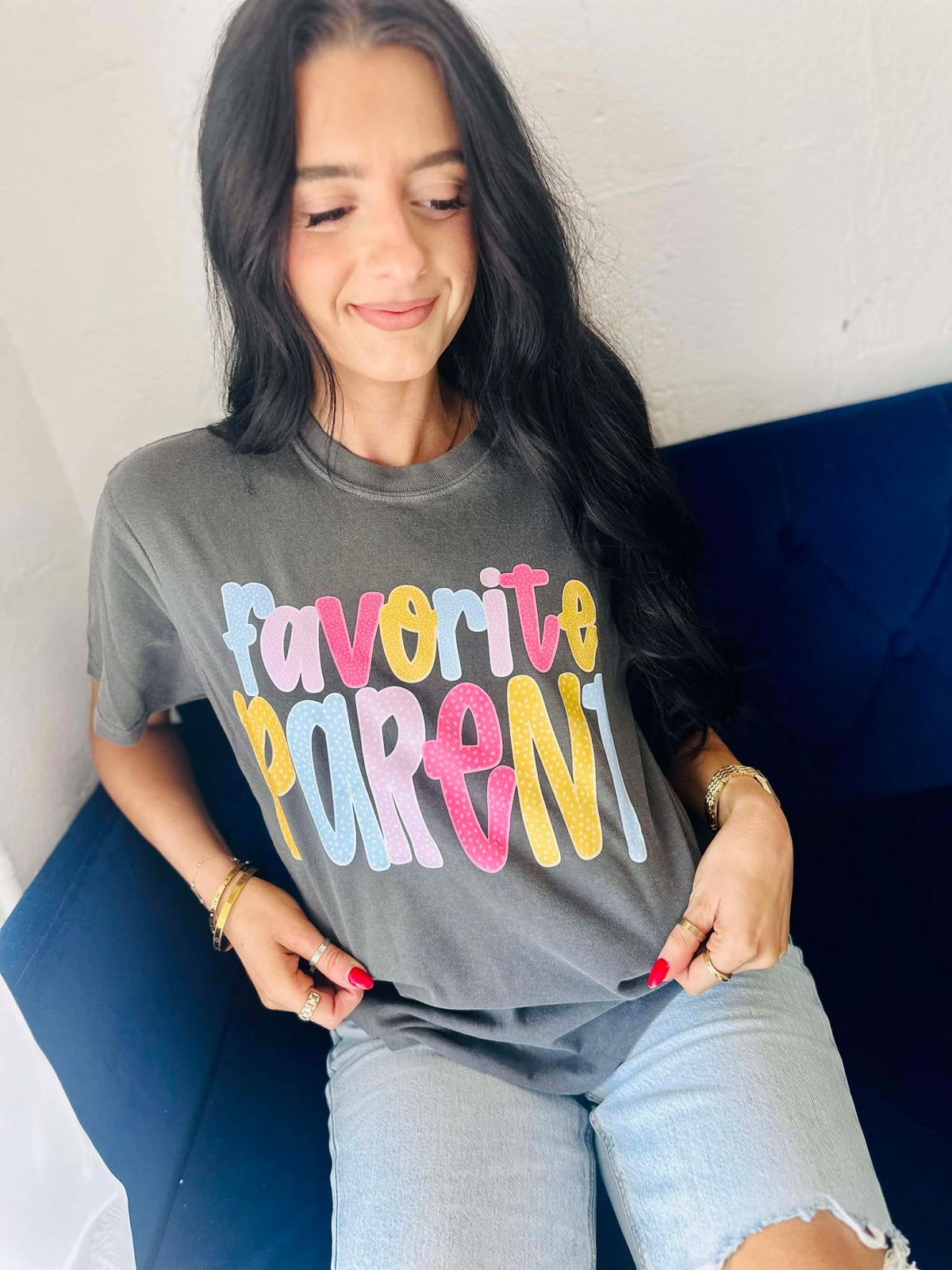 Favorite Parent Colorful DTF Top