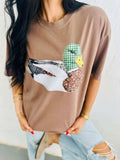 Patchwork Mallard Duck DTF Graphic Design
