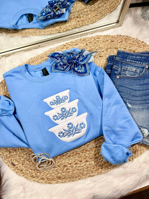 Antique Dish Stack Applique Sweatshirts product image 1