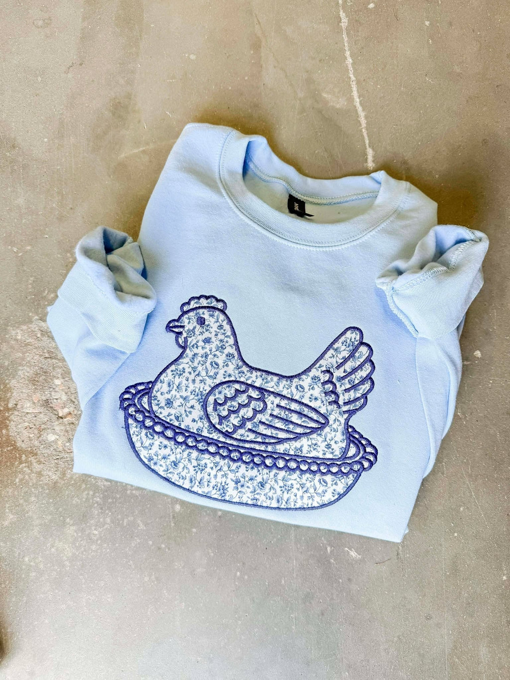 Blue Chicken Floral Applique product image 2