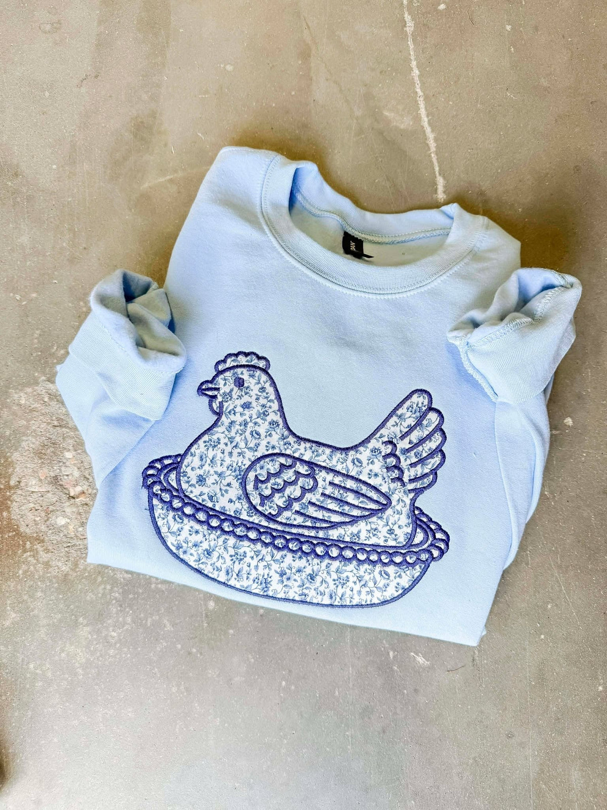 Blue Chicken Floral Applique product image 2