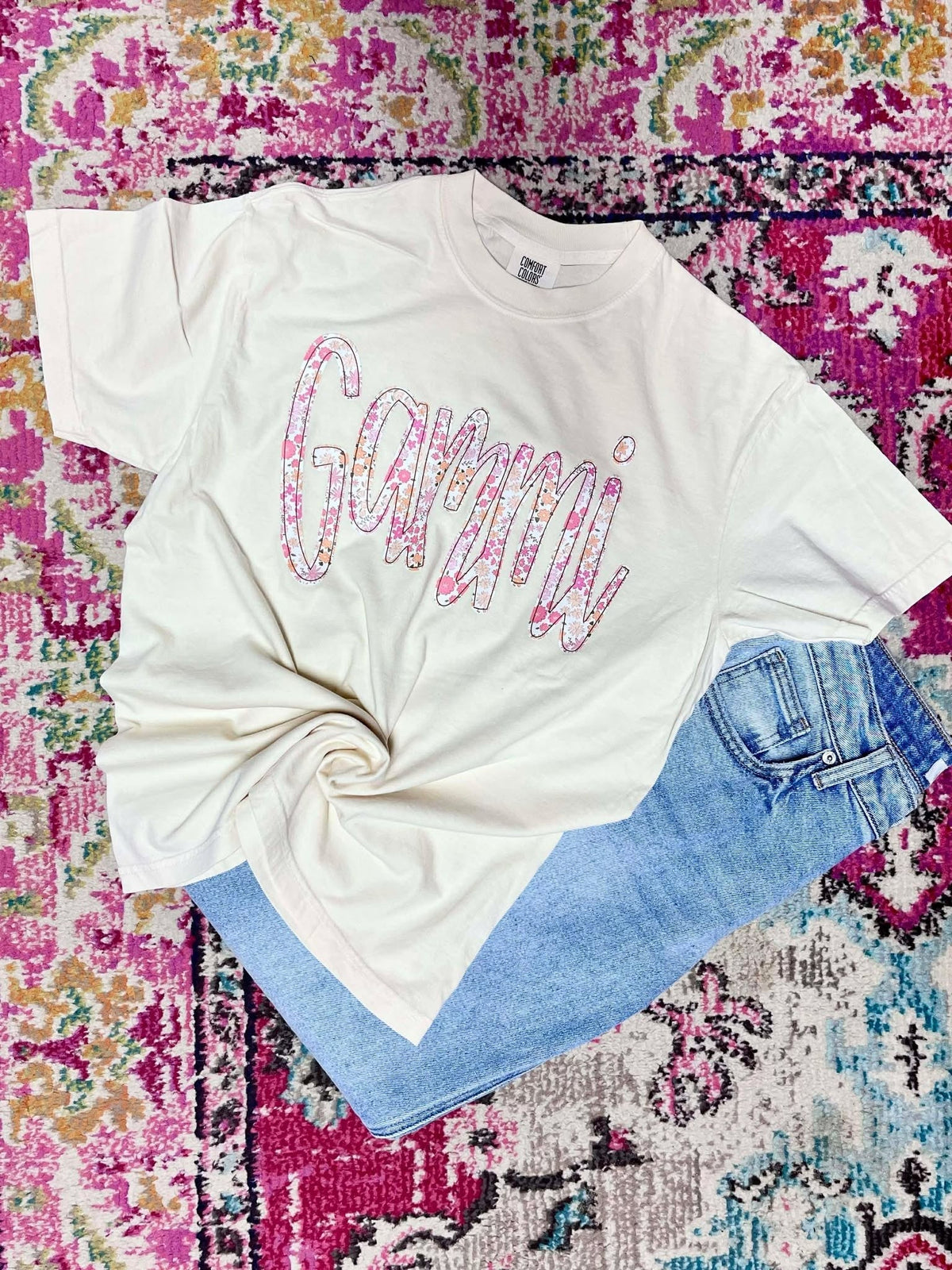 Custom Spring Cursive Floral DTF Graphic Design