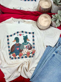 Mallard Duck Couple With Retro Border DTF Design