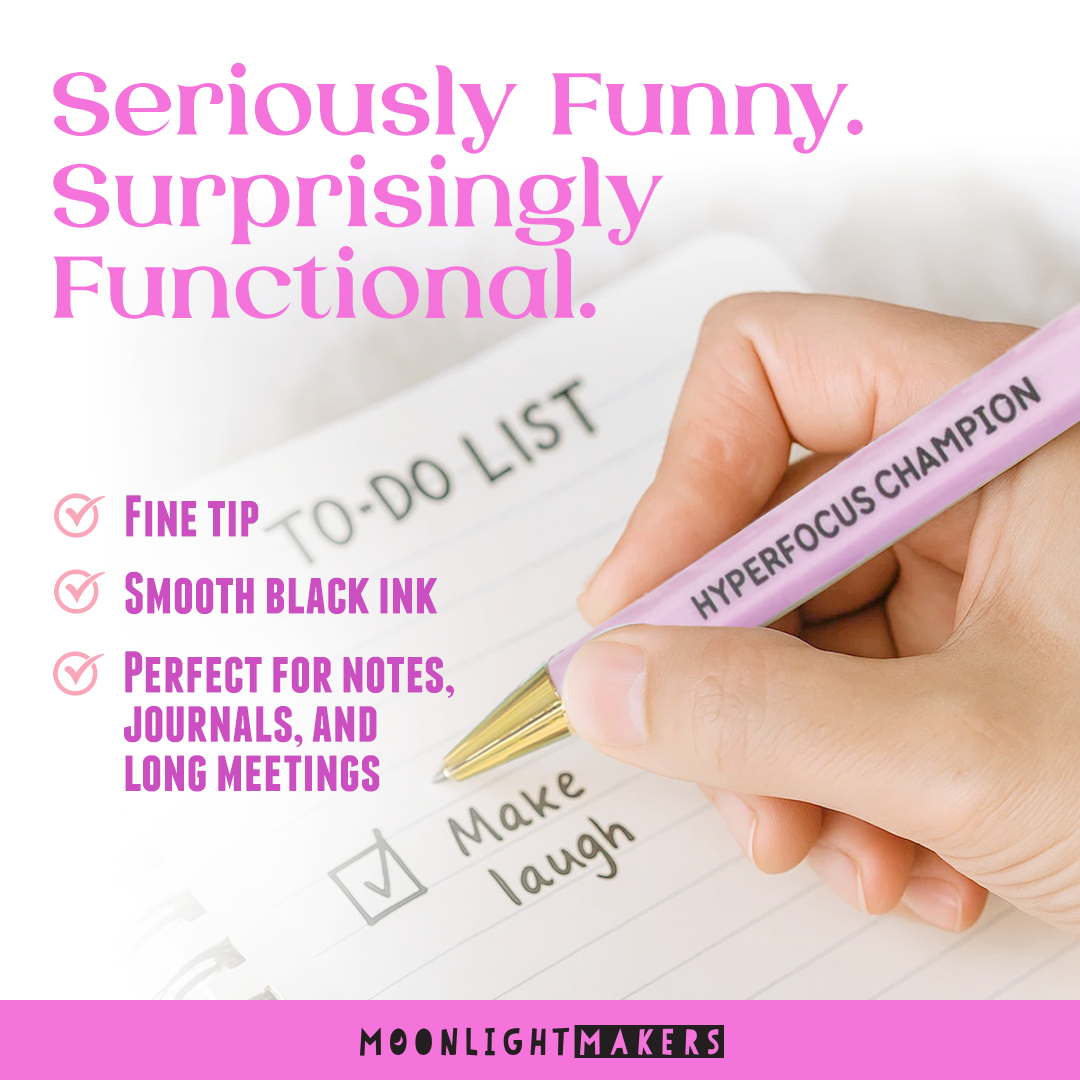 ADHD Girlie - Pen Set - Funny Gift, Neurodivergent