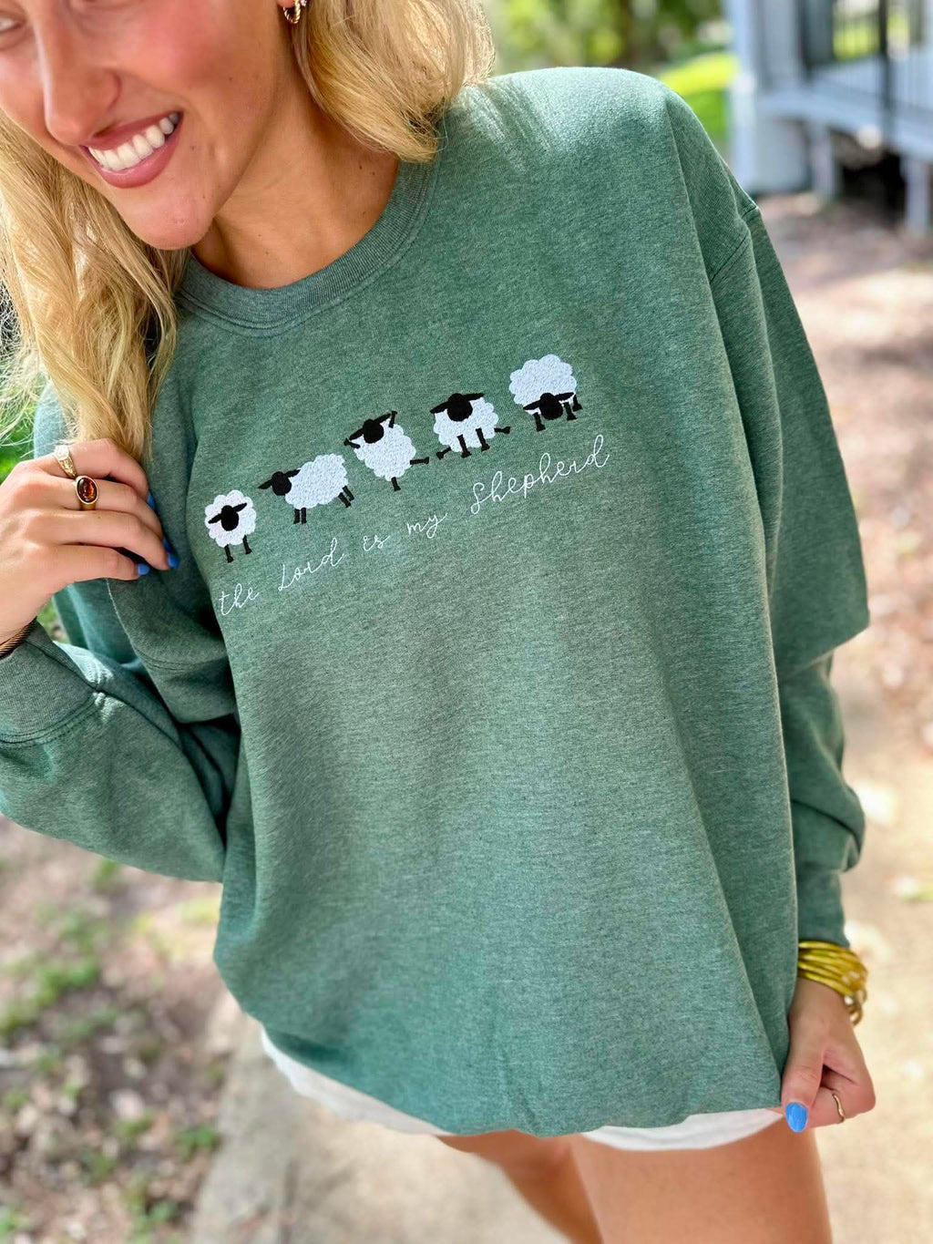 Lord Is My Shepherd FAITH117 Embroidered Top product image 1