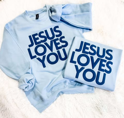 Jesus Loves You Block Puff Design product image 1