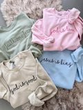 Christian Cursive Embroidered Sweatshirts product image 1
