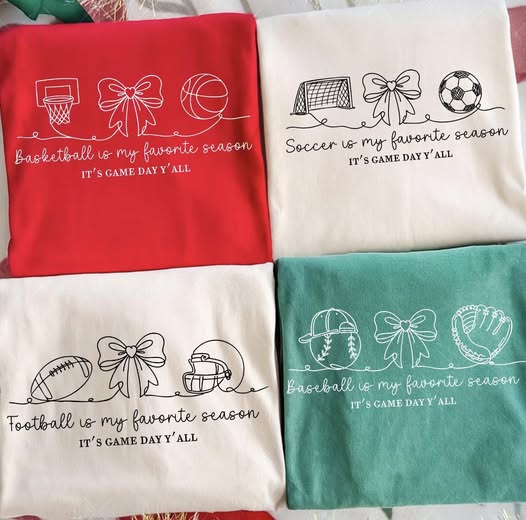 My Favorite Season Sports Doodle DTF Design product image 1