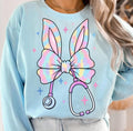Watercolor Stethoscope Bunny Graphic product image 1