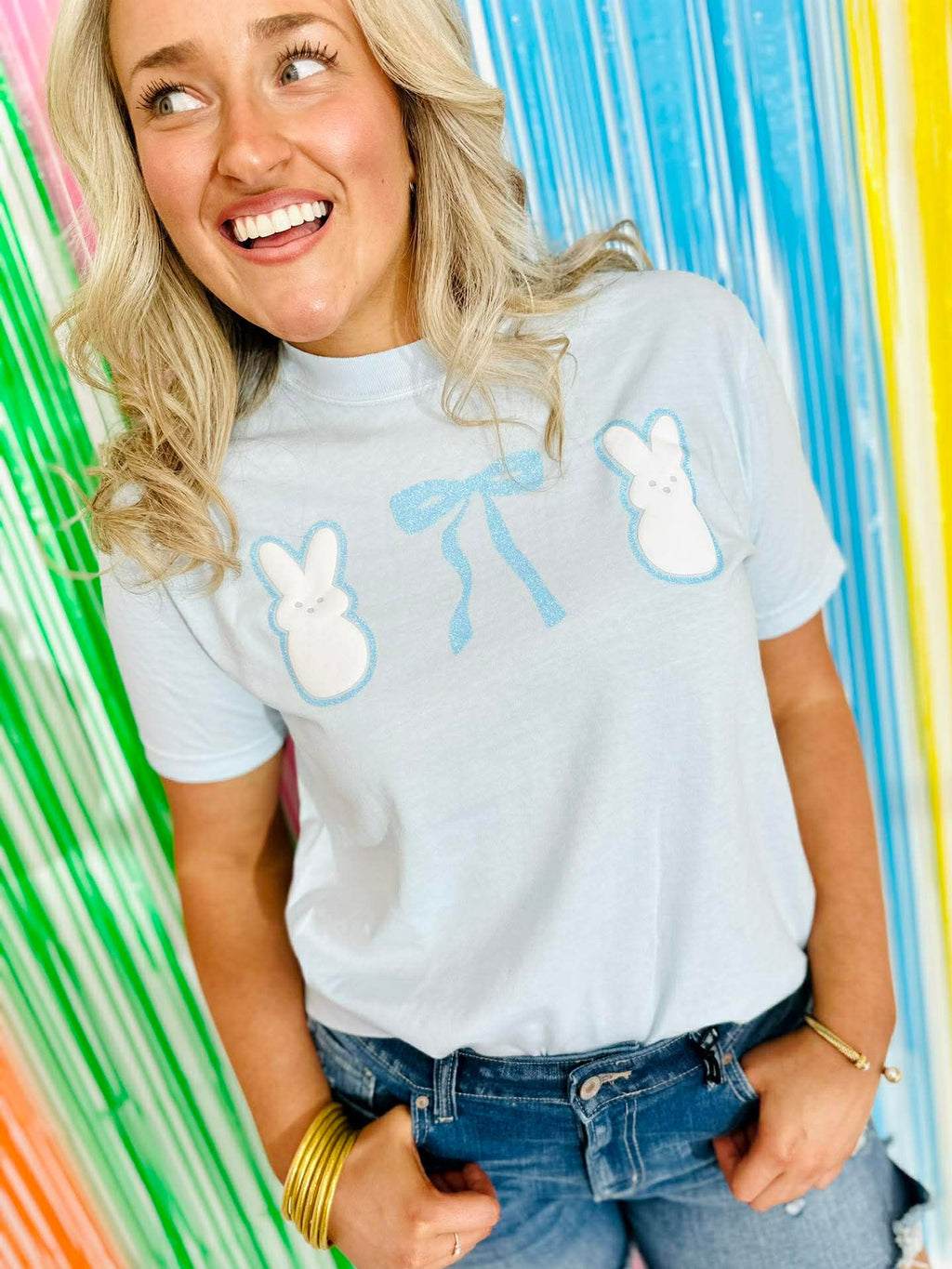 Peep Bow Trio Double Puff/Glitter Apparel