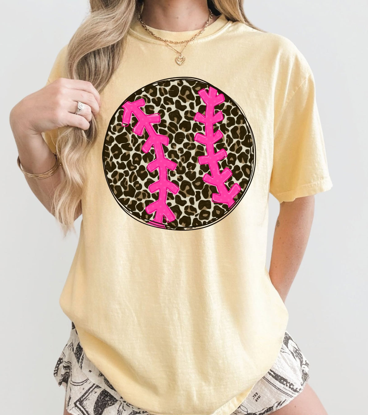 Leopard Jumbo Baseball DTF Design