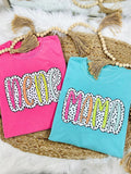 Custom Colorful Name Dalmation Dot Outline DTF Apparel