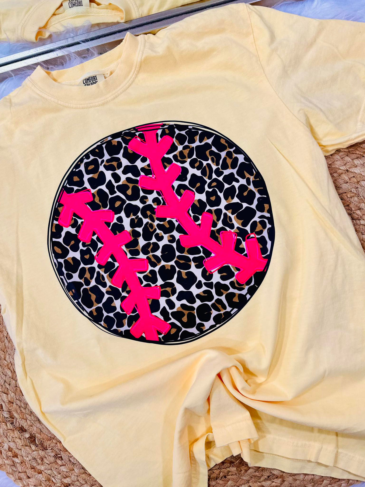 Leopard Jumbo Baseball DTF Design