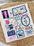 Teach Stamp Collage DTF TEACH07 Graphic product image 1