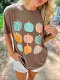 Pastel Pumpkin Stack FALL54 DTF Top