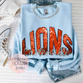 Glitter Varsity Carterville Lions-Light Blue