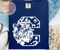 Leopard print outline big C - Lions