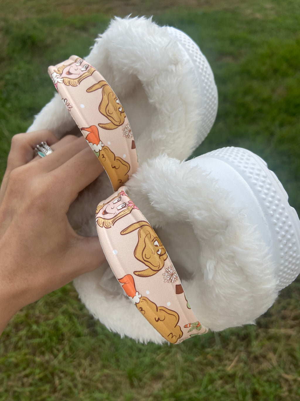 Green Man, Cindy & Max Fluffy Fleece Clogs | PREORDER
