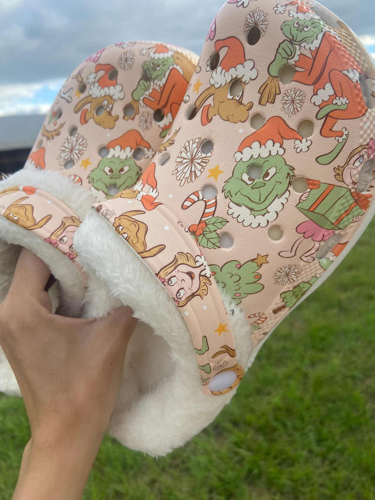 Green Man, Cindy & Max Fluffy Fleece Clogs | PREORDER