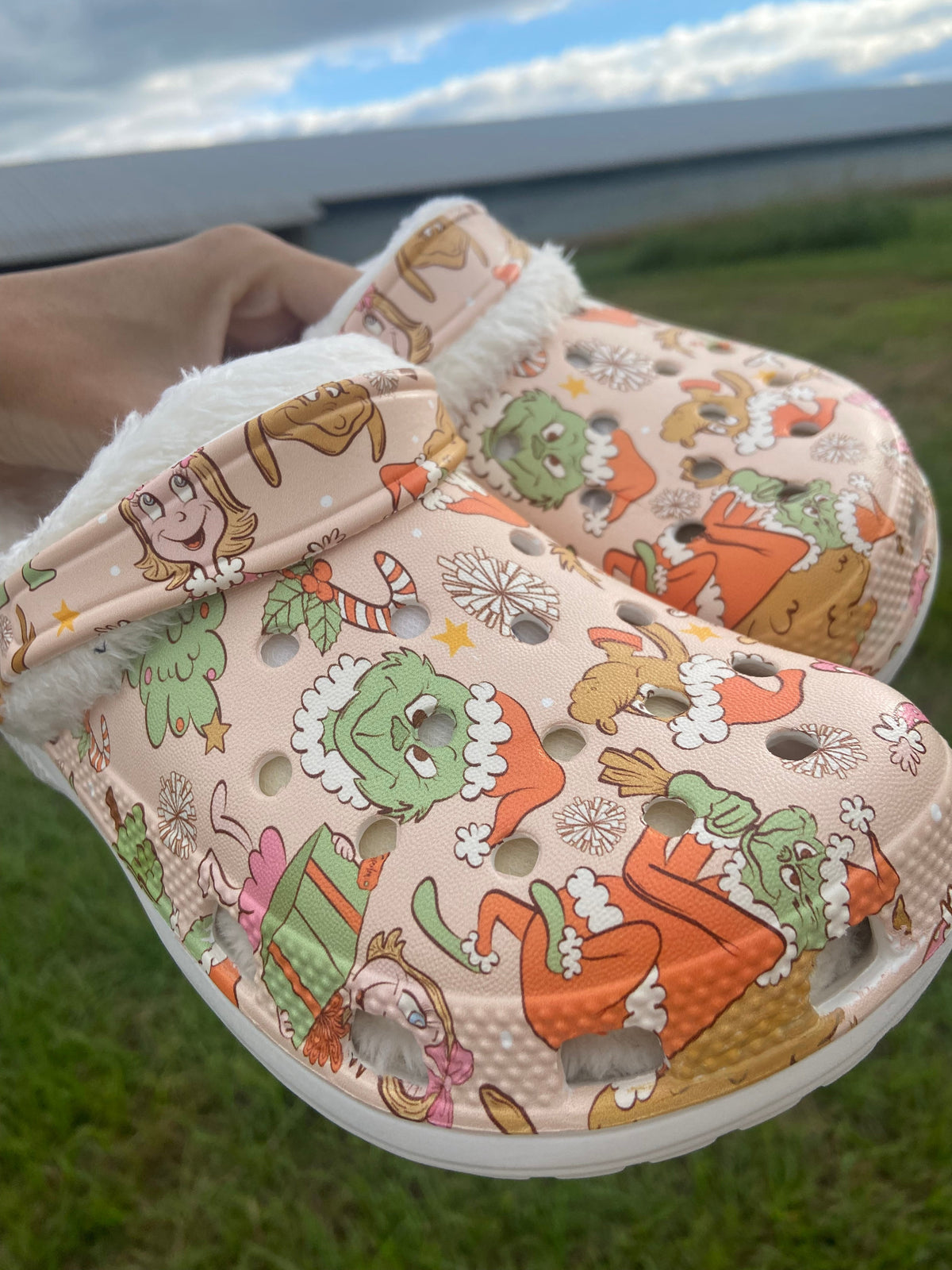 Green Man, Cindy & Max Fluffy Fleece Clogs | PREORDER