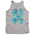 DC Super Hero Girls Line Art Group Gray Tank Top