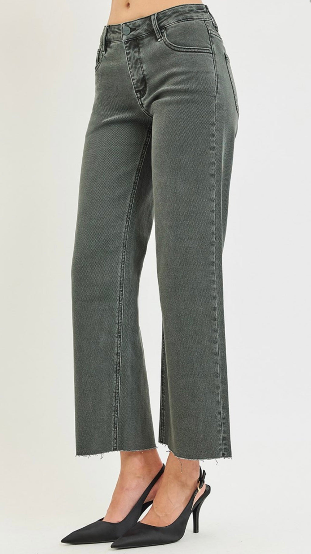 RISEN TUMMY CONTROL MID RISE ANKLE STRAIGHT RAW HEM product image 3