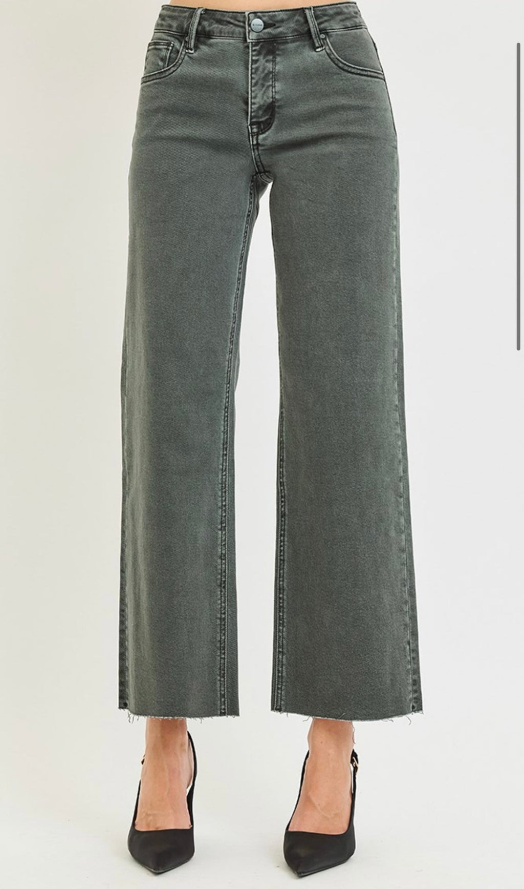 RISEN TUMMY CONTROL MID RISE ANKLE STRAIGHT RAW HEM product image 1