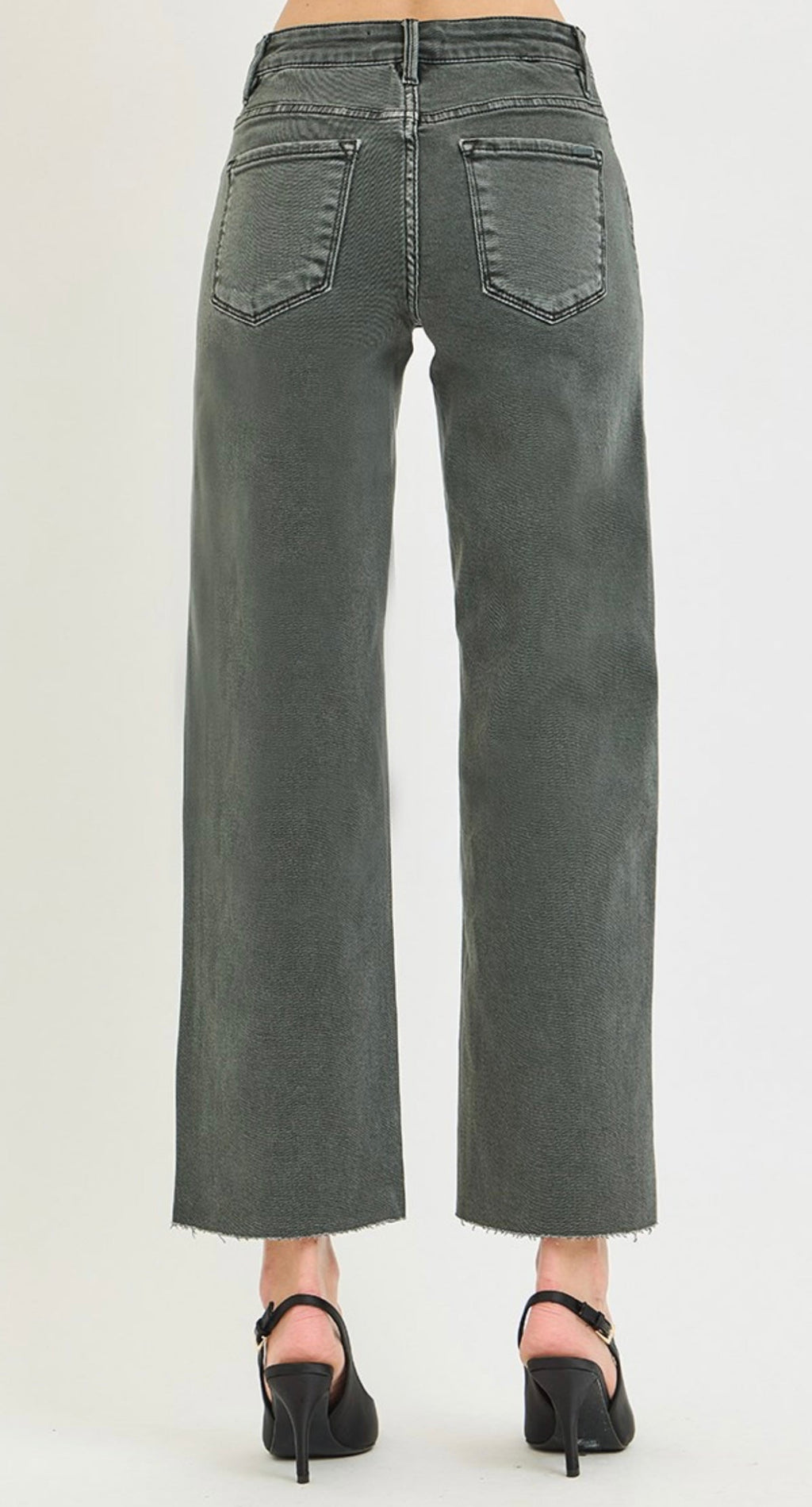 RISEN TUMMY CONTROL MID RISE ANKLE STRAIGHT RAW HEM product image 2