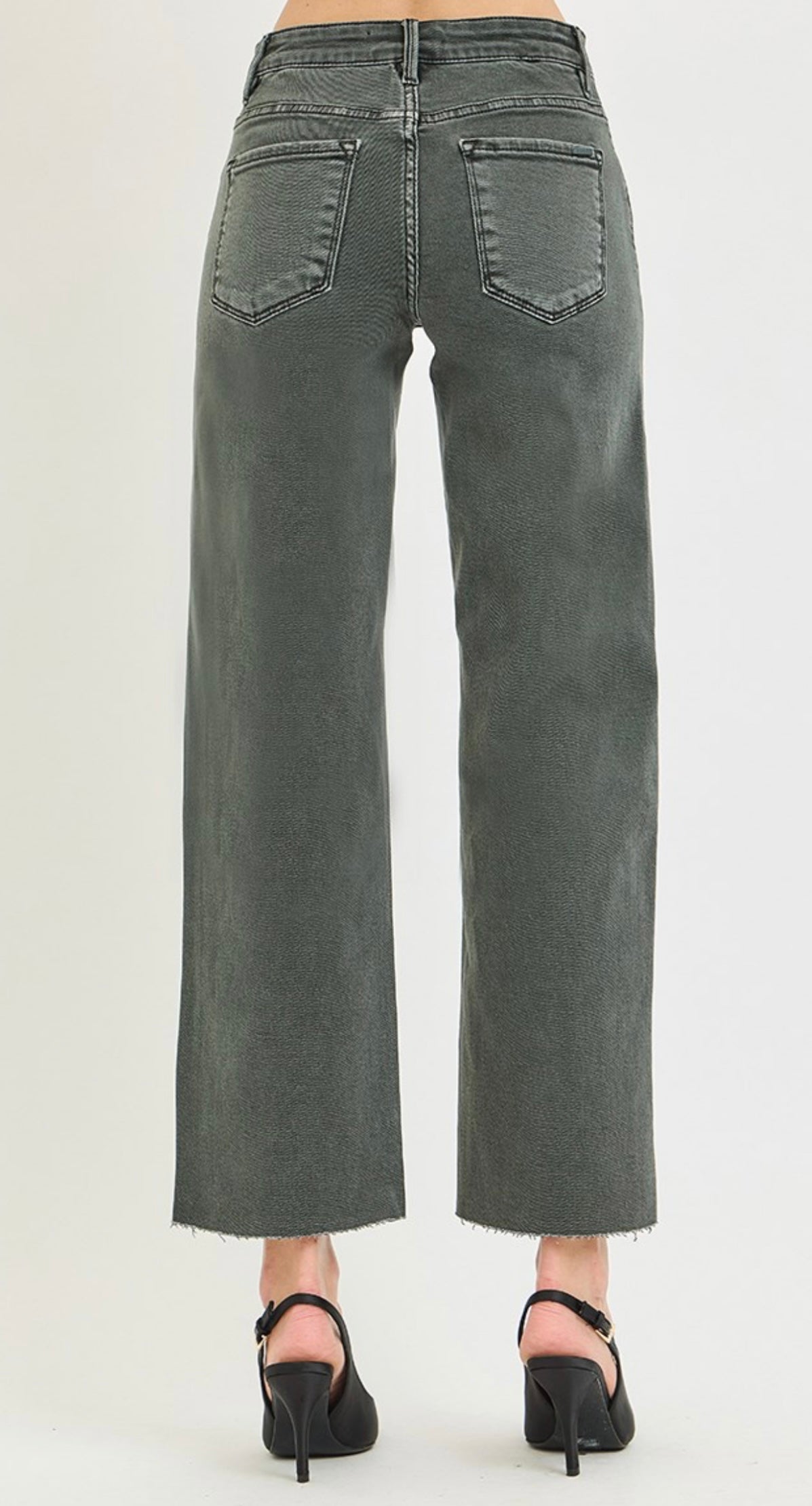 RISEN TUMMY CONTROL MID RISE ANKLE STRAIGHT RAW HEM product image 2