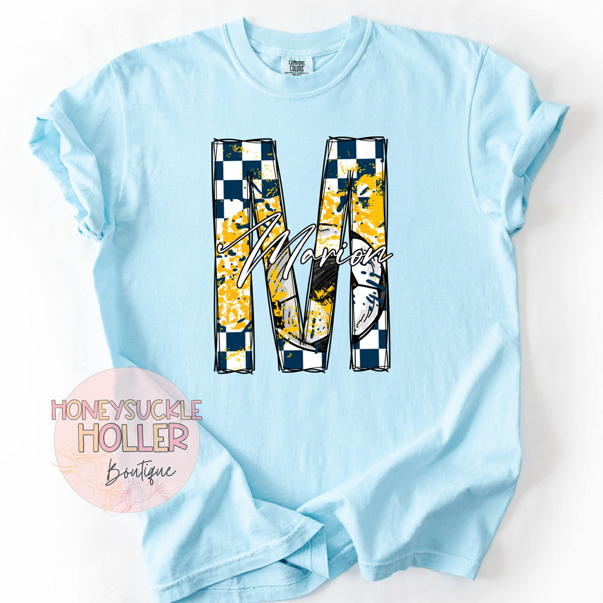 The Game Changer Checkered Monogram - Marion Soccer