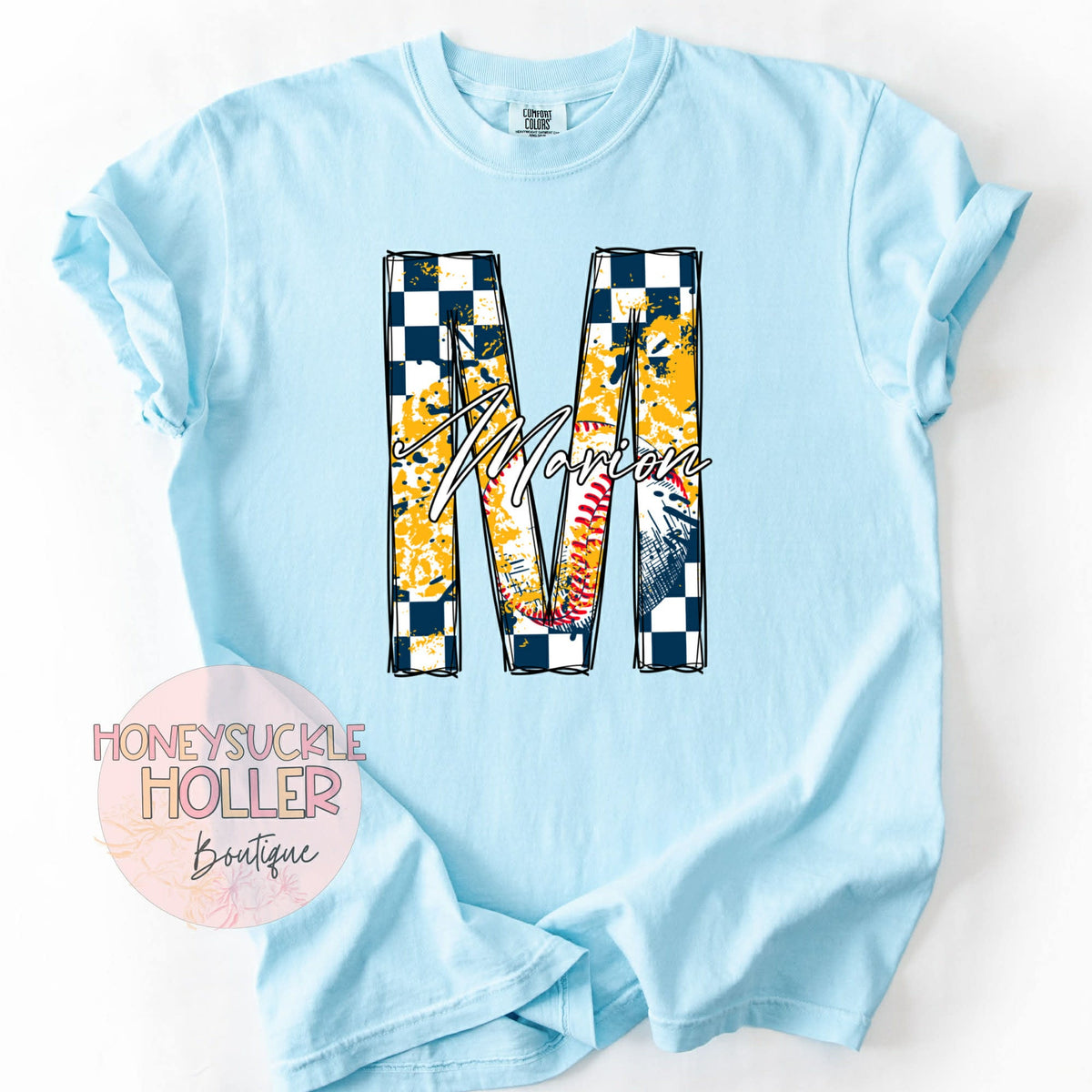 The Game Changer Checkered Monogram - Marion Baseball
