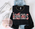 Black and Red Bow-Patterned: Indians