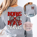 Black and Red Leopard Stacked With Bow Front & Back Design Indians