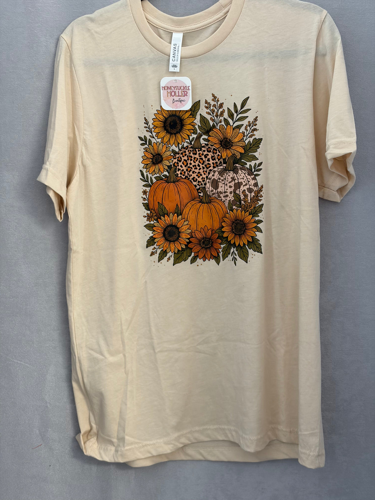Sunflowers with Animal Print Pumpkins