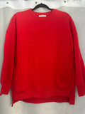 Zenana Red Hi-Low Pullover