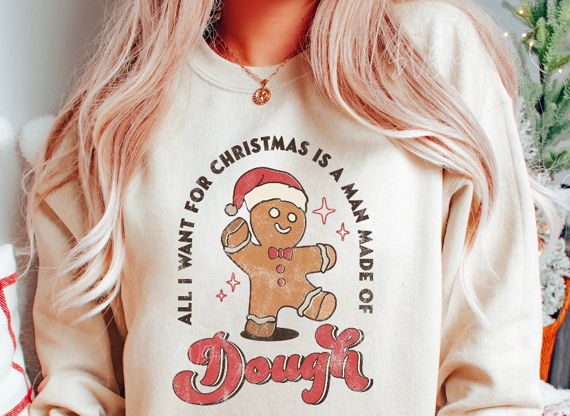 All I want for Christmas is a man made of dough retro product image 1