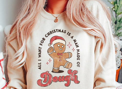 All I want for Christmas is a man made of dough retro product image 1