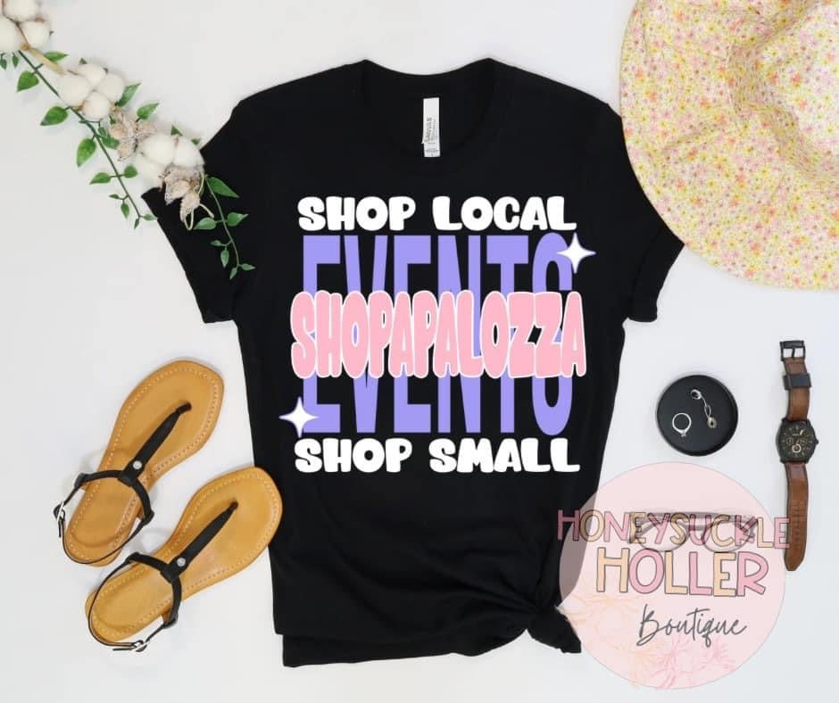 Shop Local Small Pink, Purple and White Shopapalooza Events product image 1