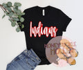 Indians Faux glitter Double Bubble Letters Cursive