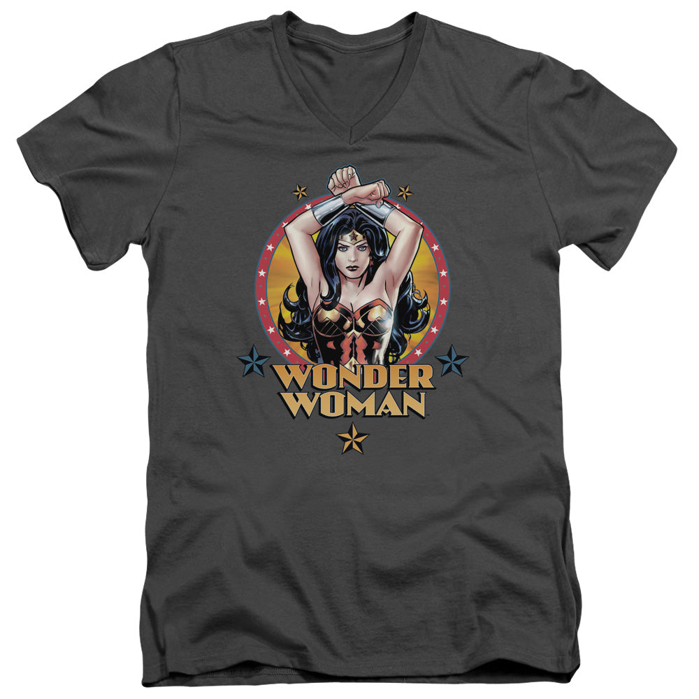 JLA - Powerful Woman Adult Slim Fit V Neck Cotton product image 1