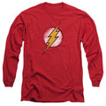 JLA - Destroyed Flash Logo Adult Long Sleeve product image 1