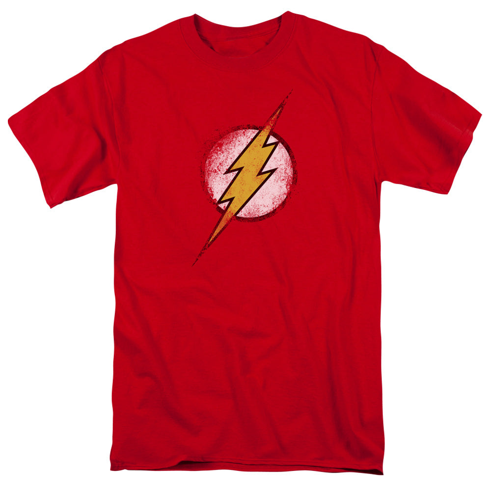 JLA - Destroyed Flash Logo Adult Regular Fit Short Sleeve product image 1