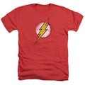 JLA - Destroyed Flash Logo Adult Regular Fit Heather Short product image 1